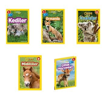 National Geographic Kids Okuma Kitapları Seviye 1 Tatlı Hayvanlar Seti 5 Kitap - Beta Kids Kitap