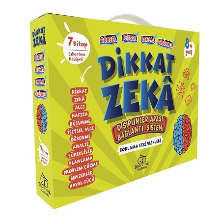 Dikkat Zeka 2. Sınıf Seti - 8 Yaş (7 Kitap Takım) - Dikkat ve Zeka Akademisi Yayınları Kitap