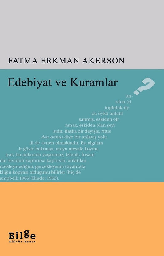 Edebiyat ve Kuramlar - Bilge Kültür Sanat Kitap