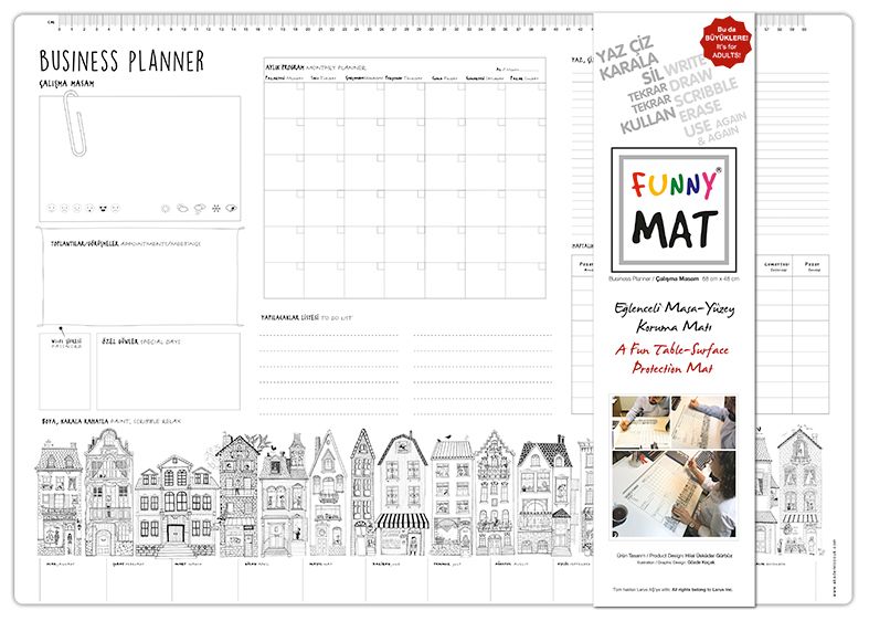 Funny Mat Çalışma Masam Business Planer - Akademi Çocuk - Funny Mat Kitap
