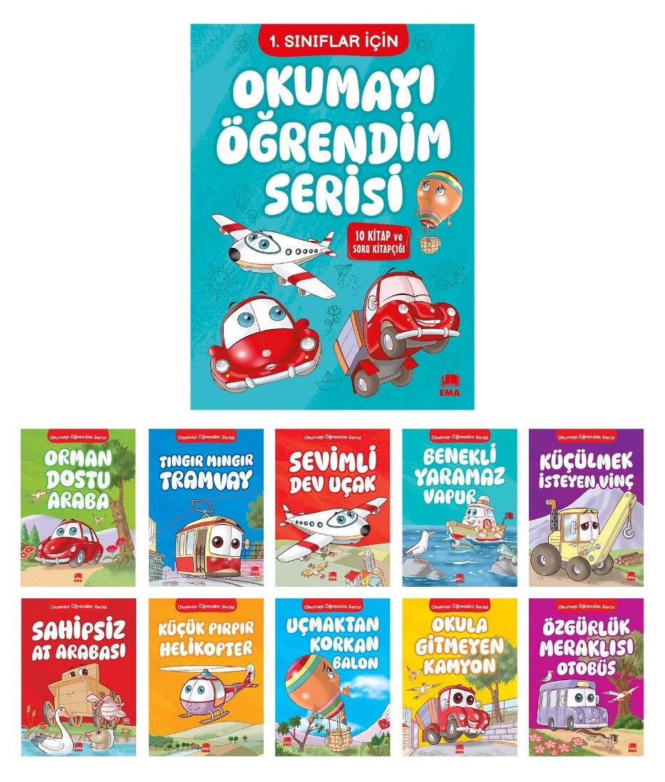 Okumayı Öğrendim Serisi (10 Kitap) - Ema Kitap Kitap