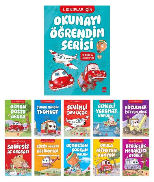 Okumayı Öğrendim Serisi (10 Kitap) - Ema Kitap Kitap