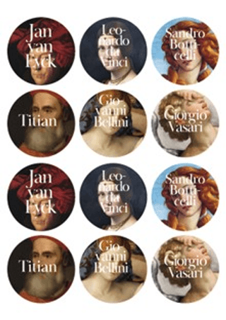 İkonik Tablolar Sticker  (12’li) - Fol Kitap Kitap