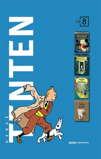 Tenten'in Maceraları Cilt 8 Dört Kitap Birarada (Ciltli-Kutulu) - Alfa Yayınları Kitap