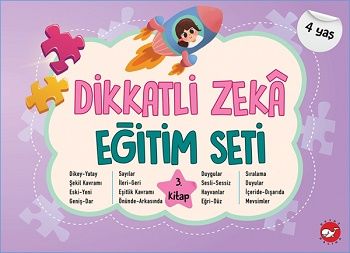 Dikkatli Zeka Eğitim Seti 3. Kitap (4 Yaş) - Beyaz Balina Yayınları Kitap