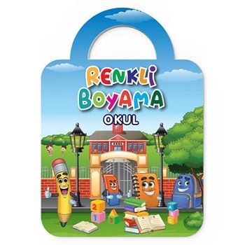 Okul - Renkli Boyama - Baloonkids Yayınevi Kitap