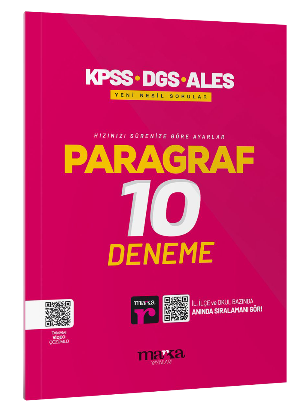2025 KPSS-DGS-ALES Paragraf Yeni Nesil 10 Deneme - Marka Yayınları Kitap