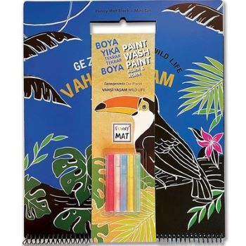 Funny Mat Mini Set Vahşi Yaşam (Tebeşirli) - Akademi Çocuk - Funny Mat Kitap