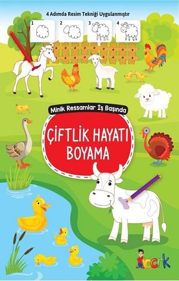 Minik Ressam İş Başında - Çiftlik Hayatı Boyama - Bıcırık Yayınları Kitap