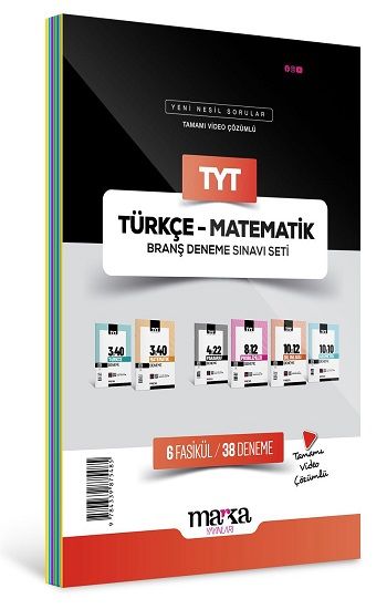 2025 TYT Türkçe - Matematik Branş Deneme Sınavı Seti 6 Fasikül 38 Deneme - Marka Yayınları Kitap
