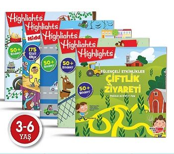Highlights Sticker Eğlenceli Etkinliklerle Hikayeli Bulmaca 5'li Set - Dikkat Atölyesi Yayınları Kitap