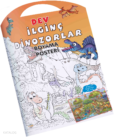 İlginç Dinozorlar Boyama Posteri - Parıltı Yayınları Kitap