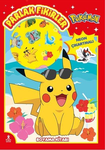 Pokemon - Parlak Fikirler Neon Çıkartmalı Boyama Kitabı - Doğan Çocuk Kitap
