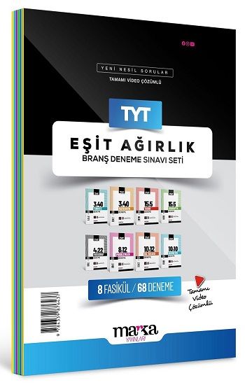 2025 TYT Eşit Ağırlık Branş Deneme Sınavı Seti 8 Fasikül 68 Deneme - Marka Yayınları Kitap