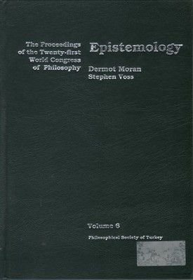 Epistemology Stephen Voss Türkçe kitap kapağı