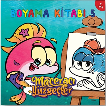 Maceracı Yüzgeçler Boyama Kitabı 5 - Minika Kitap