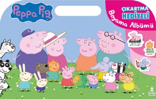 Peppa Pig Çıkartma Hediyeli Boyama Albümü - Doğan Çocuk Kitap