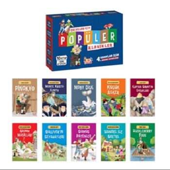Çocuklar İçin Popüler Klasikler (10 Kitap+Soru Kitapçığı) - Bıcırık Yayınları Kitap