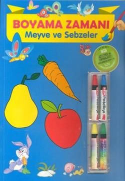 Boyama Zamanı: Meyve ve Sebzeler Türkçe çocuk kitabı kapağı