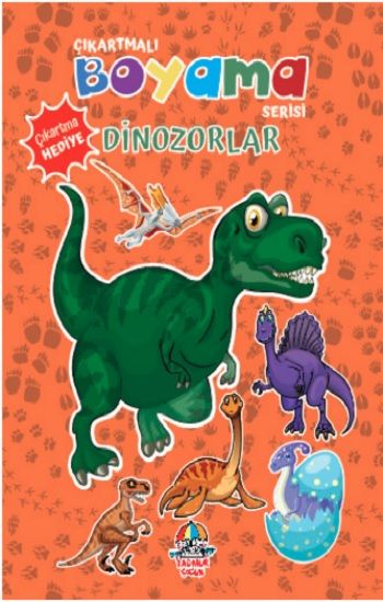 Çıkartmalı Boyama Serisi - Dinozorlar - Yağmur Çocuk Yayınları Kitap