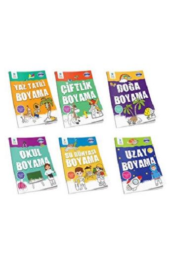 Çocuk Gelişimi Türkçe İngilizce Boyama Seti - 6 Kitap - Çocuk Gelişimi Yayınları Kitap