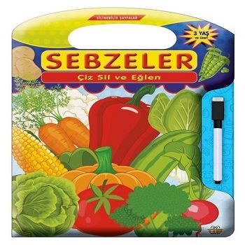 Çiz Sil Eğlen Sebzeler - 0-6 Yaş Yayınları Kitap