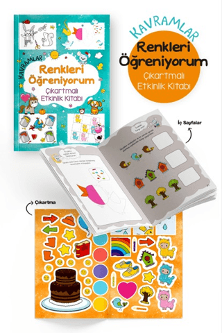 Kavramlar – Renkleri Öğreniyorum – Çıkartmalı Etkinlik Kitabı - Bigkids Yayınları Kitap