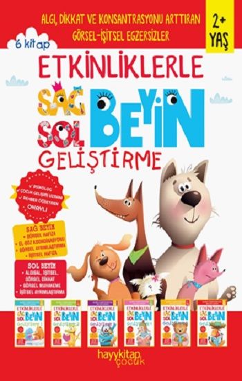 Etkinliklerle Sağ Beyin Sol Beyin Geliştirme (2+ Yaş) 6’lı Set - Hayykitap Kitap