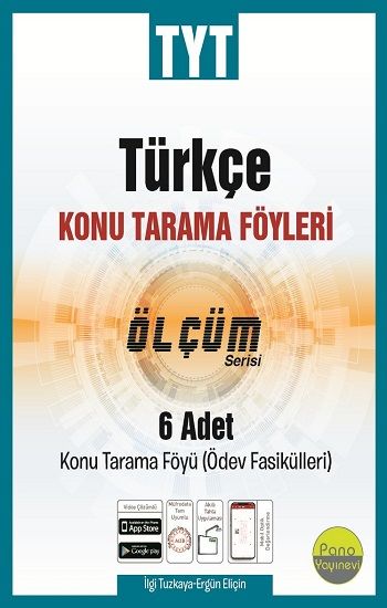 TYT Türkçe Tarama Föyleri (6 Fasikül) - Pano Yayınevi Kitap