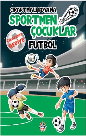 Çıkartmalı Boyama - Sportmen Çocuklar - Futbo - Yağmur Çocuk Yayınları Kitap