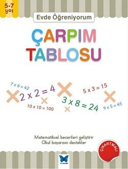Evde Öğreniyorum - Çarpım Tablosu - Mavi Kelebek Yayınları Kitap