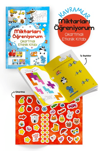 Kavramlar – Miktarları Öğreniyorum – Çıkartmalı Etkinlik Kitabı - Bigkids Yayınları Kitap