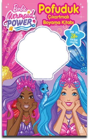 Barbie Medmaid Power – Pofuduk Çıkartmalı Boyama Kitabı - Doğan Çocuk Kitap