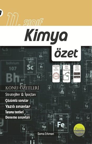11.Sınıf Kimya Özet - Pano Yayınevi Kitap