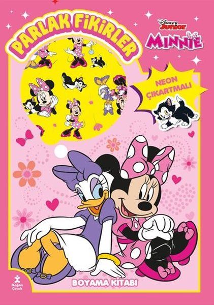 Disney Junior Minnie - Parlak Fikirler Neon Çıkartmalı Boyama Kitabı - Doğan Çocuk Kitap