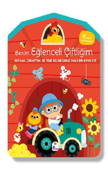 Benim Eğlenceli Çiftliğim – Boyama, Çıkartma ve Yeni Kelimelerle Dolu Bir Oyun Evi (6 sayfa çıkartmasıyla) - İndigo Çocuk Kitap
