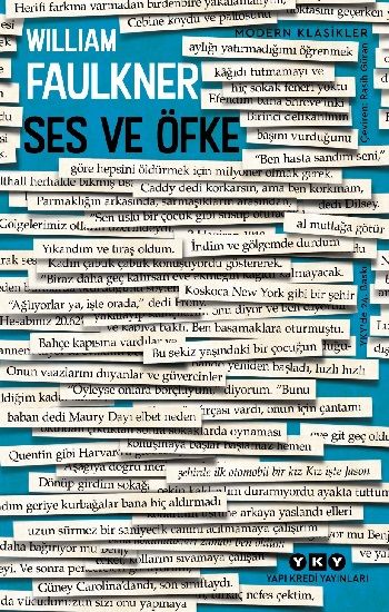 Ses ve Öfke - William Faulkner, Amerikan Edebiyatı Türkçe kitap kapağı