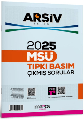 2025 MSÜ Çıkmış Sorular Tıpkı Basım Çözümlü Arşiv - Marka Yayınları Kitap