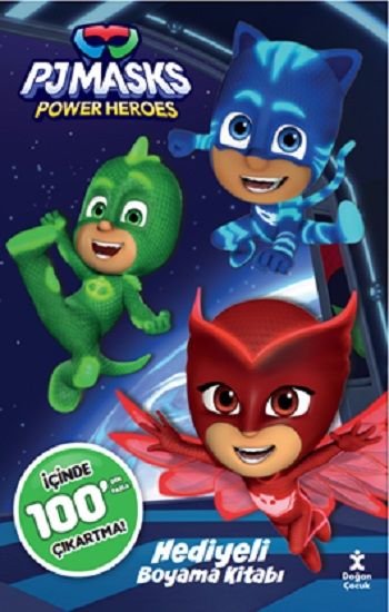 PJ Masks 100 Çıkartma Hediyeli Boyama Kitabı - Doğan Çocuk Kitap