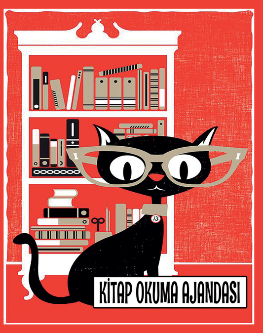 Kitap Okuma Ajandası - Gözlüklü Kedi - Fa Yayınları Kitap