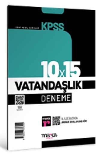 2025 KPSS Vatandaşlık 10x15 Deneme Tamamı Video Çözümlü - Marka Yayınları Kitap
