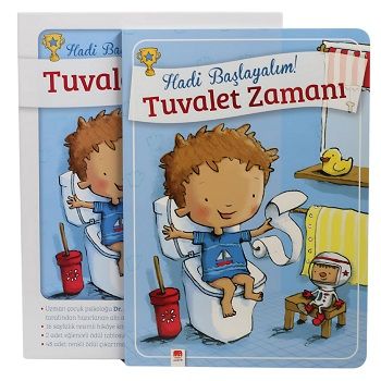 Tuvalet Zamanı - Erkekler İçin Tuvalet Eğitimi Kitabı (Ciltli) - Uçan Fil Yayınları Kitap