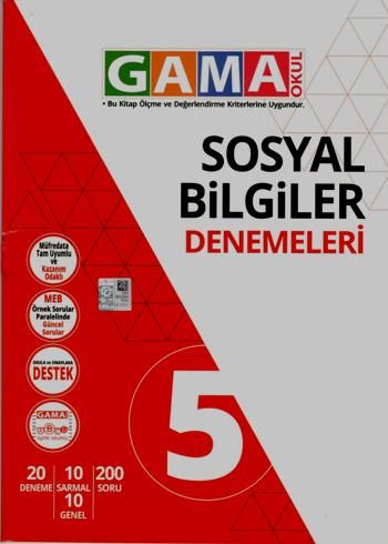 Gama 5 Sosyal Bilgiler Denemeleri - Gama Yayınları Kitap