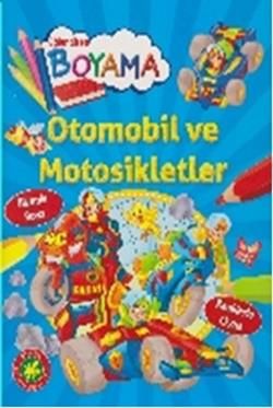 Eğlendiren Boyama - Otomobil ve Motosikletler - Parıltı Yayınları Kitap