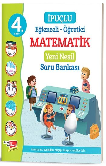 4. Sınıf Eğlenceli - Öğretici İpuçlu Matematik Yeni Nesil Soru Bankası - Dikkat Atölyesi Yayınları Kitap