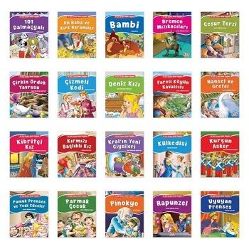 En Çok Sevilen Minik Klasikler Seti - 20 Kitap Takım - Bıcırık Yayınları Kitap