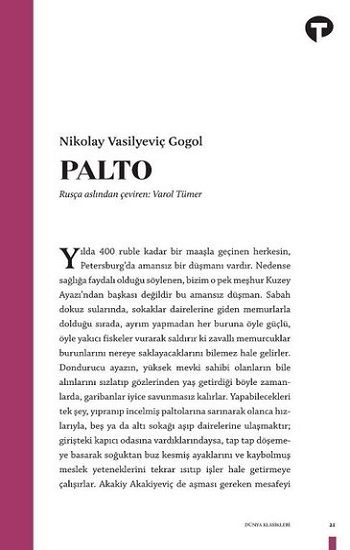 Palto - Turkuvaz Kitap Kitap