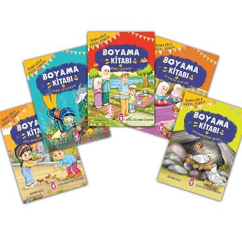 Renklerle Güzel Dinim Boyama Kitabı Set (5 Kitap) - Timaş Çocuk Kitap