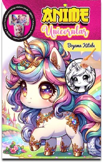 Anime Unicornlar Boyama Kitabı - Doğan Çocuk Kitap