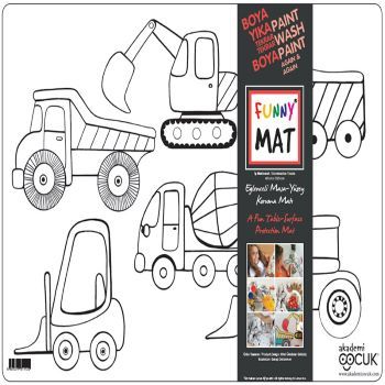 Funny Mat - İş Makineleri - Akademi Çocuk - Funny Mat Kitap